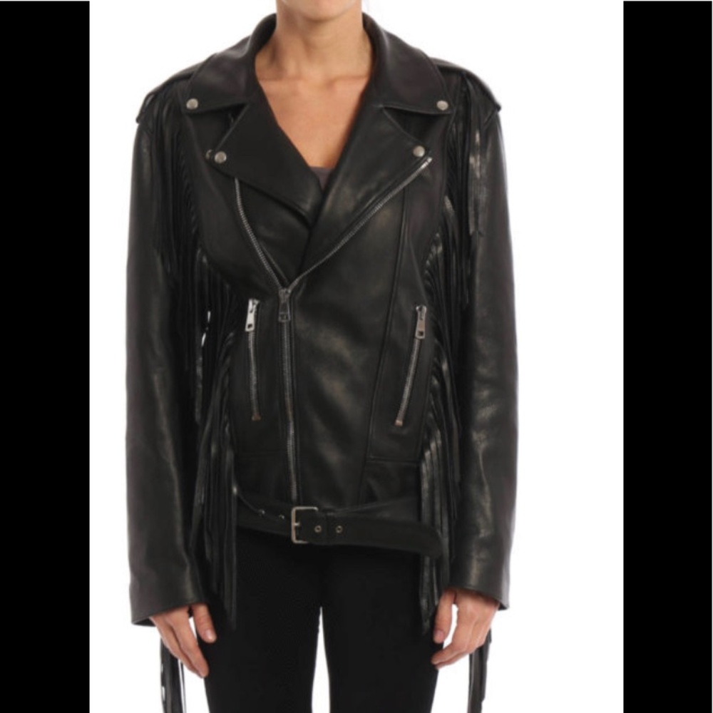 Gucci Punk Leather Biker Jacket Size 44/L - Picture 5 of 16